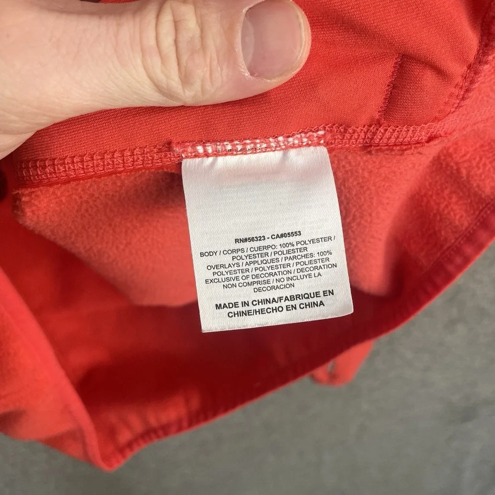 Nike Therma‎ Fit Hybrid Jacket Womens M Red Orange Fleece Puffer